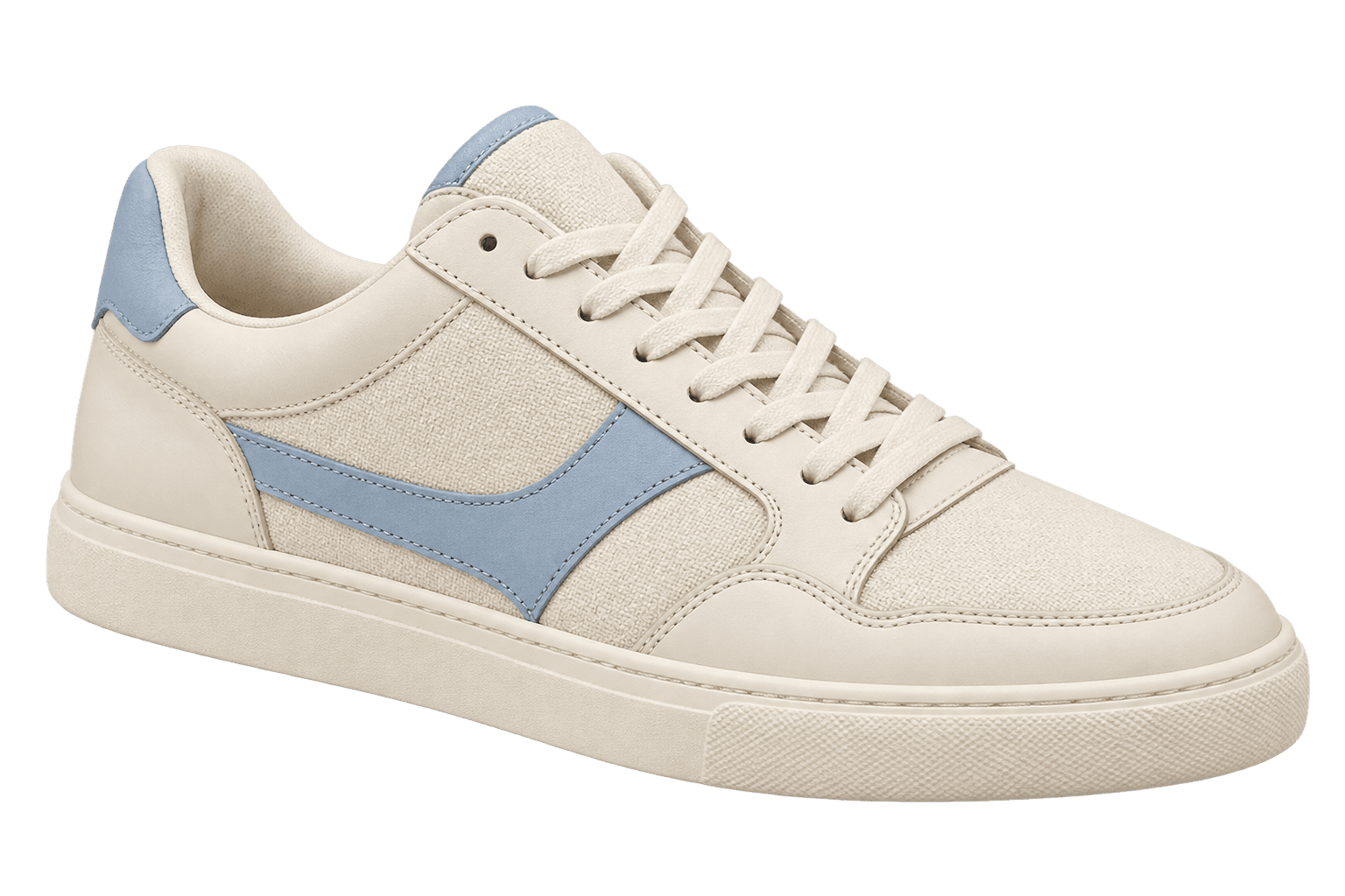 Illustrative ivory sneaker in a Shopify storefront